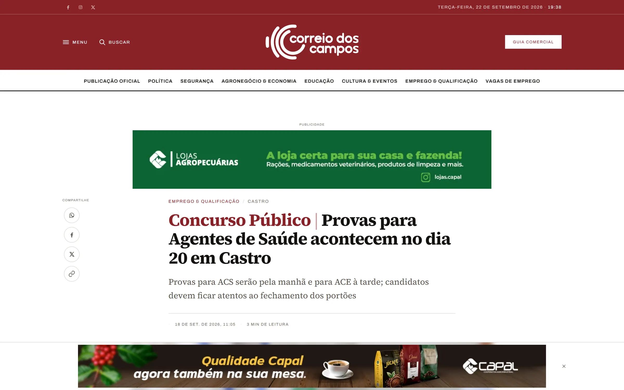 Topo de uma matéria, com chapéu, título, subtítulo e crédito da imagem